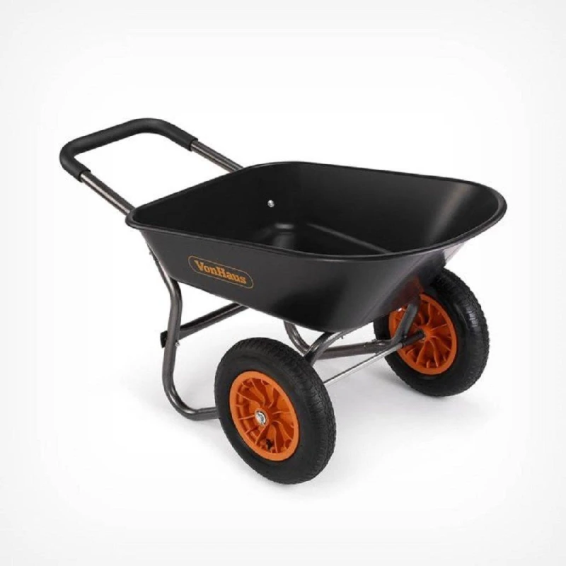 Image of VonHaus VonHaus 78L Wheelbarrow Garden Tools One Size Black 85991603000