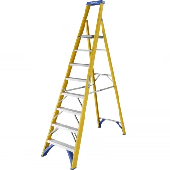Image of Werner Fibreglass Platform Step Ladder - 8 Tread