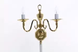 Image of Ghent Brass Bracket Candle Wall Lamp