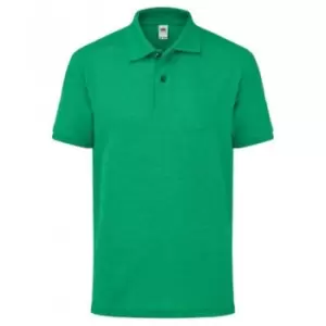 Image of Fruit Of The Loom Childrens/Kids Poly/Cotton Pique Polo Shirt (5-6 Years) (Heather Green)