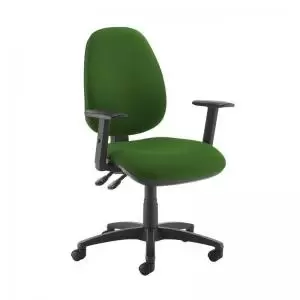 Image of Jota high back operator chair with adjustable arms - Lombok Green
