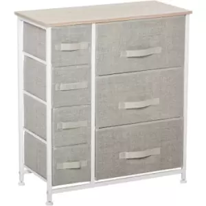 Image of Storage Dresser Tower with Adjustable Feet 7 Drawers for Home - Homcom