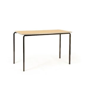 Image of Jemini MDF Edge Beech Top Class Table With Silver Frame 1100x550x760mm