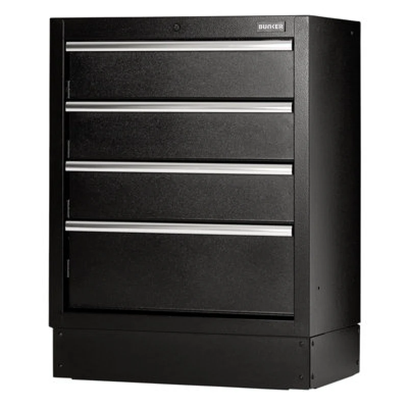 Image of Bunker Modular 4 Drawer Floor Cabinet 23746 Colour: Black