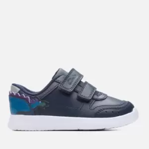 Image of Clarks Infants Ath Steggy Trainers - Navy - UK 5 Toddler