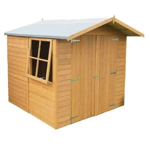 Image of Shire Overlap 7ft x 7ft Wooden Apex Garden Shed