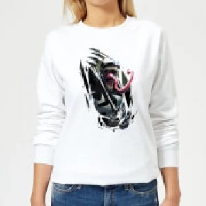 Image of Venom Chest Burst Womens Sweatshirt - White - M