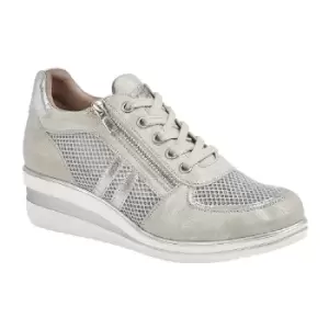 Image of Cipriata Womens Lace And Zip Trainers (4 UK) (Silver)