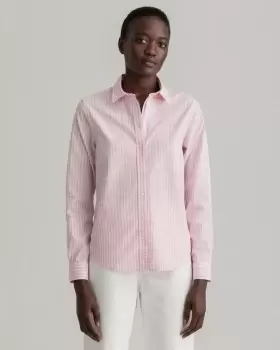 Image of GANT Women Regular Fit Gingham Broadcloth Shirt (36) Pink
