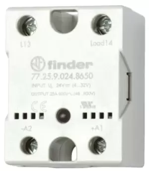 Image of Finder 25 A SPNO Solid State Relay, Zero Crossing, Heatsink, 660 V ac Maximum Load