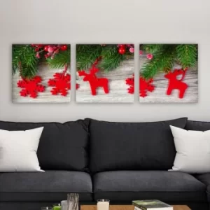 Image of DRPRC23 Multicolor Decorative Canvas Painting (3 Pieces)