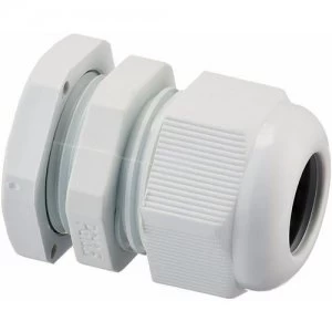 Image of Zexum PG13.5 IP68 Nylon Cable Gland with Locknut - Grey