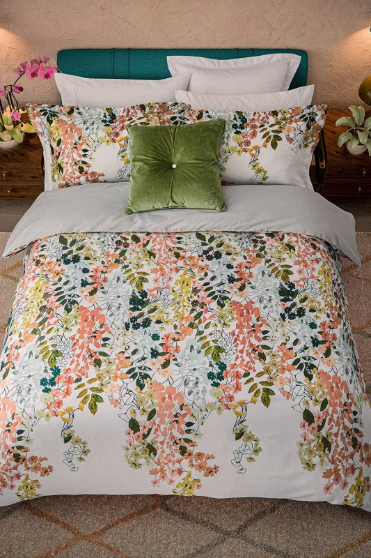 Image of Ted Baker 'Wisteria' Cotton Sateen Duvet Cover Set Size: Double Multicolor Unisex Double