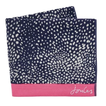 Image of Joules Spot Towel - Navy