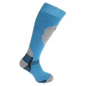 Image of Mens High Performance Extra Comfort Ski Socks (1 Pair) (6-11 UK) (Blue/Grey)