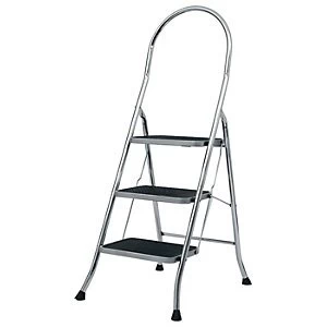 Image of Abru 3 Step Stepstool - Chrome