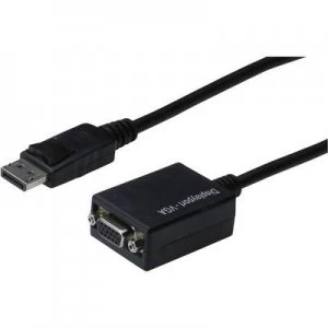 Image of Digitus DisplayPort / VGA Adapter [1x DisplayPort plug - 1x VGA socket] Black 15.00 cm
