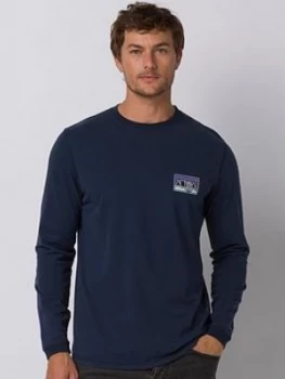 Image of Animal Long Sleeve Nold Graphic T-Shirt - Indigo Blue