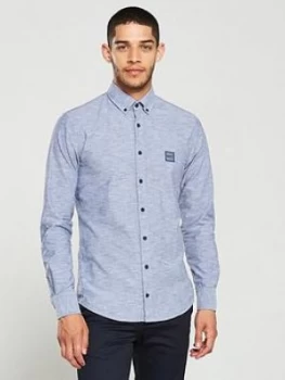 Image of Hugo Boss Mabsoot Oxford Shirt Navy Size L Men