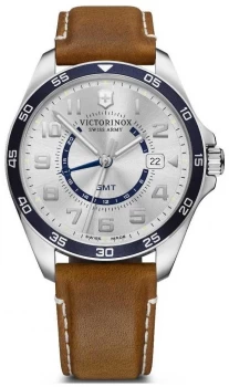 Image of Victorinox Swiss Army FieldForce GMT Brown Leather Strap Watch