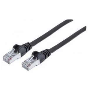 Image of Intellinet Network Patch Cable Cat6A 5m Black Copper S/FTP LSOH / LSZH PVC RJ45 Gold Plated Contacts Snagless Booted Polybag