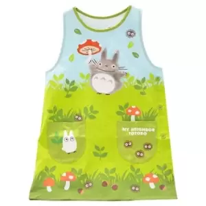 Image of My Neighbor Totoro Apron Totoro with Mushrooms