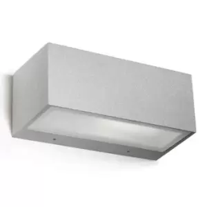 Image of Nemesis Aluminium 1 Light Outdoor Wall Light Grey IP54, E27