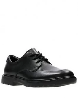 Image of Clarks Asher Grove Junior Shoes - Black, Size 4 Older