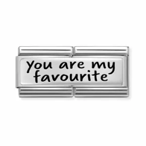 Image of Nomination Classic Silver You Are My Favourite Double Charm