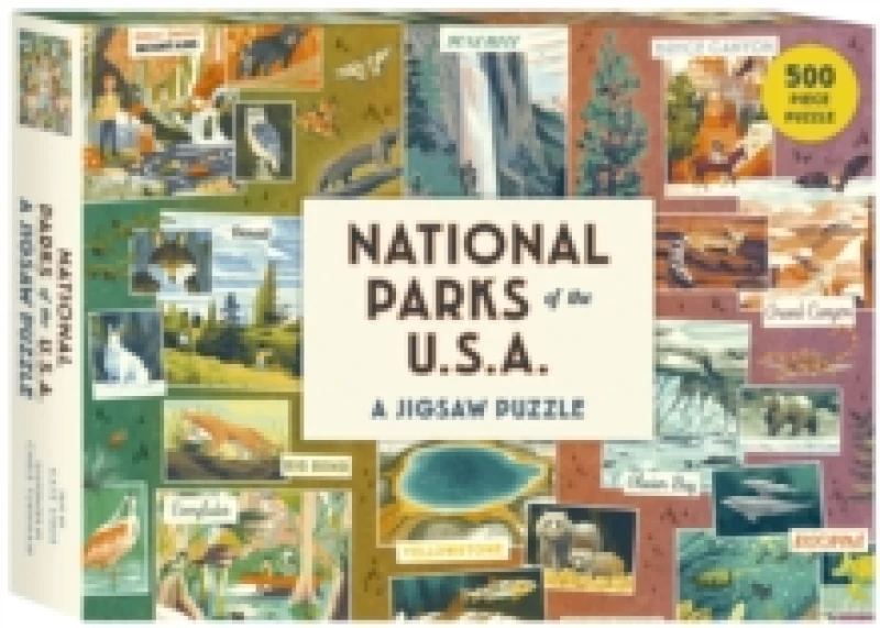Image of National Parks of the USA Jigsaw Puzzle. Hardback. By Kate Siber Books
