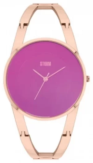 Image of STORM Odesa Rose Gold Plated Purple Dial 47381/P Watch