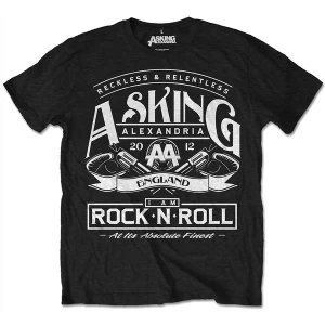 Image of Asking Alexandria - Rock N' Roll Unisex Medium T-Shirt - Black