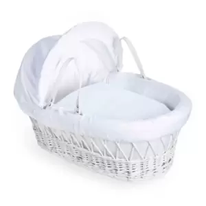 Image of Clair de Lune Cotton Dream White Wicker Moses Basket - White