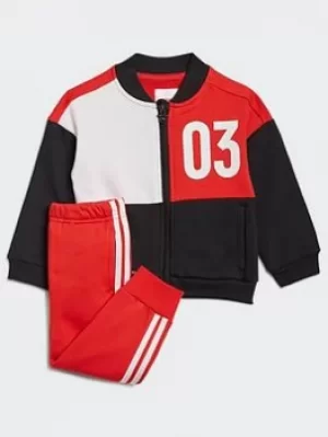 Image of Boys, adidas Disney Mickey Mouse Jogger Set, Black/Red/White, Size 3-6 Months