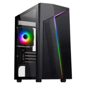 Image of Spire Alpha Gaming Case w/ Glass Window Micro ATX ARGB Front Strip...