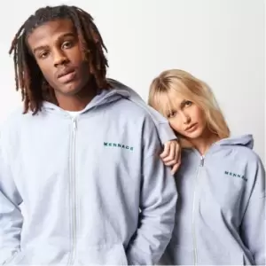 Image of Mennace Relaxed Fit Zip Through Hoodie - Grey