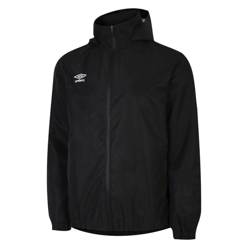Image of Umbro Total Training Waterproof Jacket in Black Size: 11-12 Years Black Unisex 11-12 Years