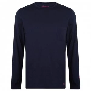 Image of Albam Utility Pocket Long Sleeve T-Shirt - Navy