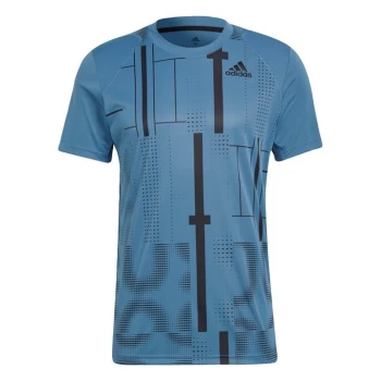 Image of adidas Club Tennis Graphic Tee Mens - Altered Blue / Black