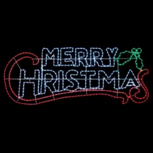 Image of 2M Rope Light Merry Christmas LED Sign MultiColoured