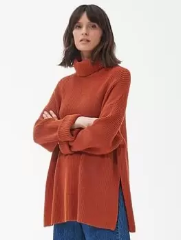 Image of Barbour Stitch Cape Jumper - Orange, Size 16, Women