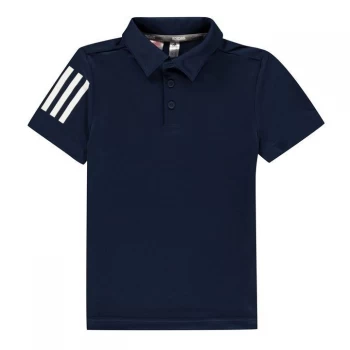 Image of adidas 3 Stripe Polo Shirt Junior Boys - Navy