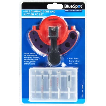 Image of Bluespot - 19520 6 Piece Diamond Core And Suction Jig Set