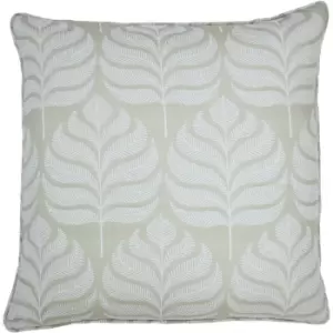 Image of Paoletti Horto Leaf Cushion Cover (One Size) (Natural)