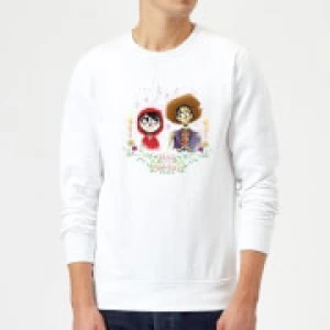 Image of Coco Miguel And Hector Sweatshirt - White