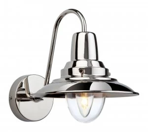 Image of 1 Light Indoor Wall Light Chrome, Clear Glass, E14