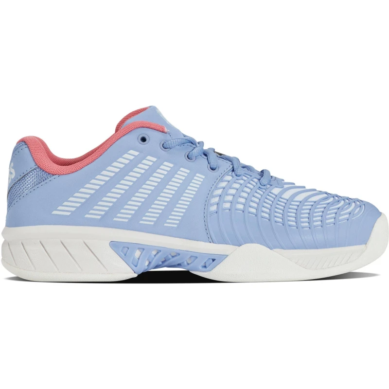 Image of K-Swiss Womens Express Light 3 HB Clay Court Lace Up Tennis Shoes White/Strawbry female 4 (37)