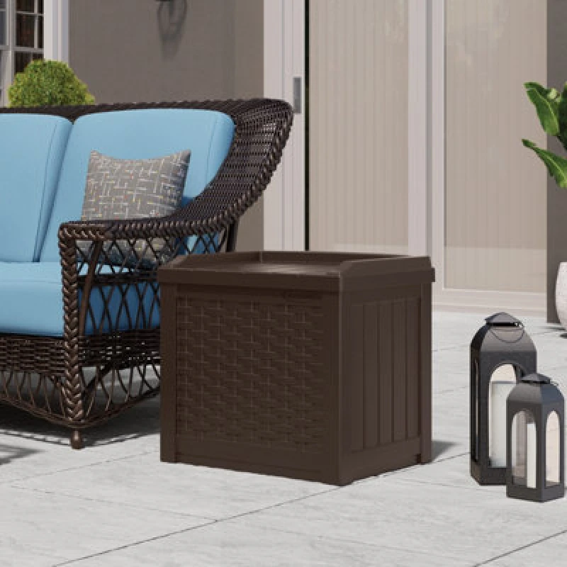 Image of Suncast Georgia 83L Storage Box - Java Brown, Brown SSW600J