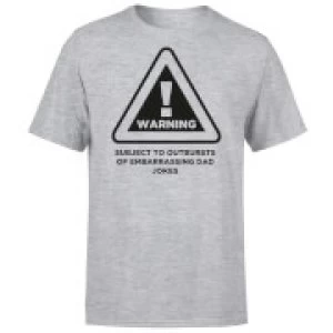 Image of Warning Dad Jokes T-Shirt - Grey - 3XL