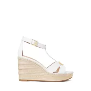 Image of Lauren by Ralph Lauren Hale II Embossed Leather Espadrille - White